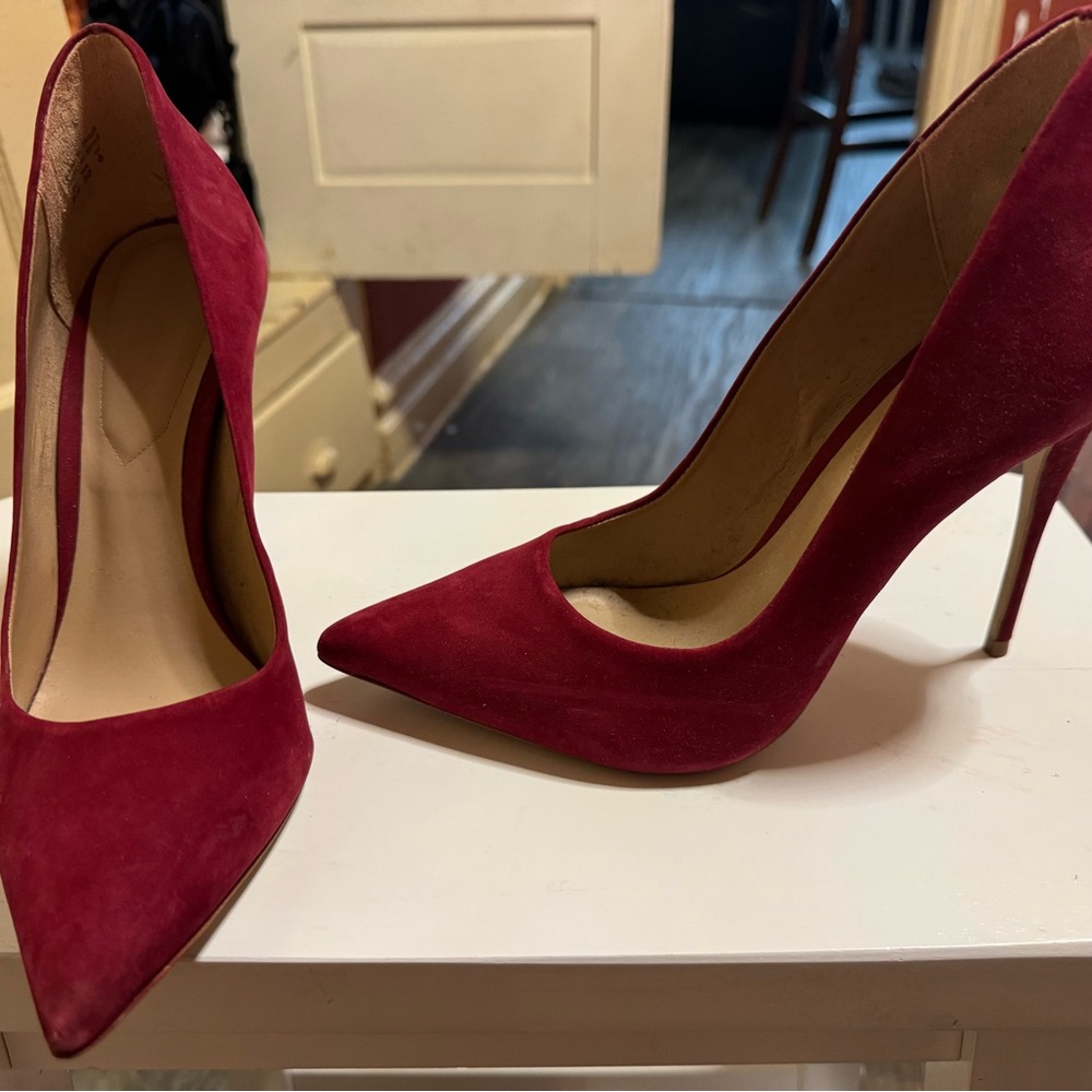 Suede Burgundy Aldo Heels